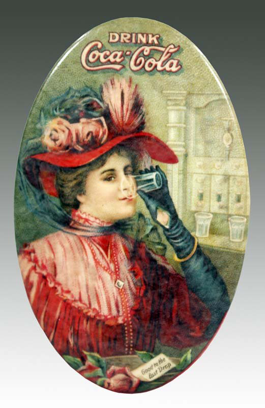 Coca-Cola Lady in Red Pocket Mirror