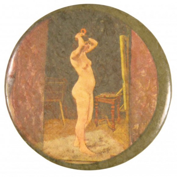 Nude With A Mirror Pocket Mirror